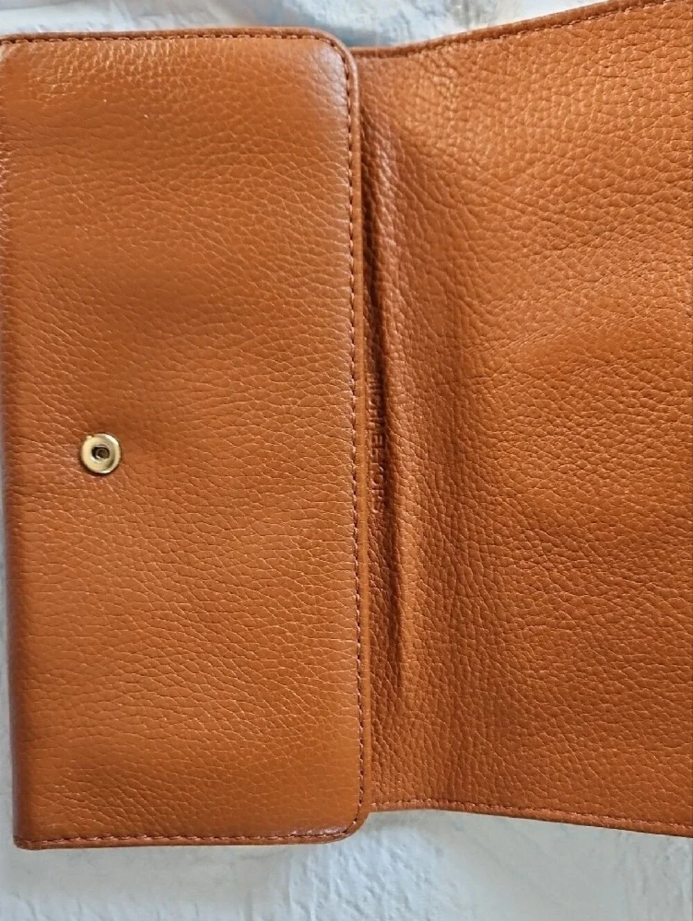 Michael Kors Cognac Leather Wallet with Gold Logo